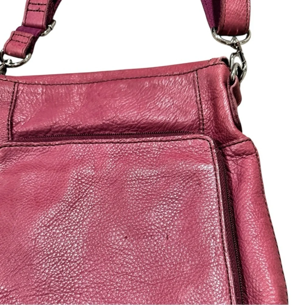 Fossil | Wallet Pocket Bag Womens Plum Leather Detachable Strap Crossbody